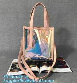 single shoulder pvc women's bag, girls shoulder long strip bag, Summer Detachable Women Transparent PVC Handbag Shoulder supplier