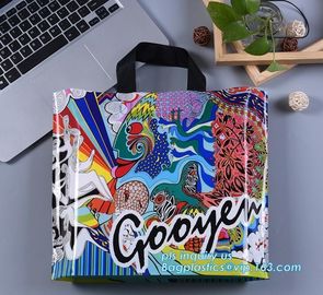 pvc shopping bags, full print coverage bags, printed shopper, shopper carrier bags, carrier bags, clothe bags, garment b supplier