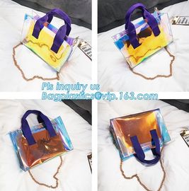 Cheap PVC Single Shoulder Bag for Girl, summer hot sale shoulder PU PVC transparent bag, coating shopping bag tote bag s supplier