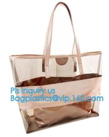 Pvc Customized Women Clear Bag Waterproof Shoulder Bag With Cosmetic, pvc clear beach bags/ pvc shoulder bag factory supplier