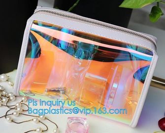 Bulk ladies travel pvc clear promotion make up bag, Toilet Towel Packaging Custom Clear Plastic PVC Travel Cosmetic Bag supplier