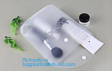 PVC Makeup bag Organiser Black Frosted translucence plastic pvc bag transparent bag, korean cosmetic bag makeup, handle supplier