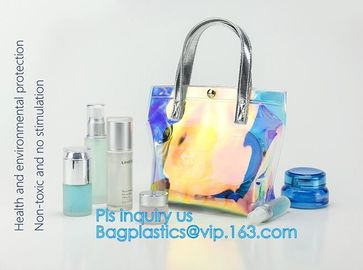 Tote Bags for Shoulder Clear Purse PVC Transparent Handbags, laser pvc shopping bag fashion transparent PVC tote handbag supplier