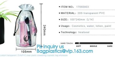 Drawstring Bags Backpack PVC Drawstring Bag, Promotional Clear PVC Plastic Drawstring Bag, pvc drawstring backpack bag supplier
