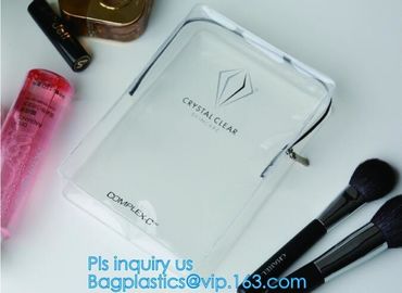 Cosmetic/ Makeup/ Toiletry Clear PVC Travel Wash Bag with handle, Cosmetic Gift Bags Tote Travel Makeup Bag for Zipper supplier
