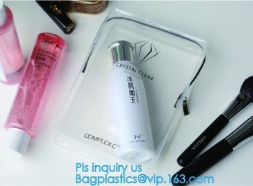 Cosmetic/ Makeup/ Toiletry Clear PVC Travel Wash Bag with handle, Cosmetic Gift Bags Tote Travel Makeup Bag for Zipper supplier