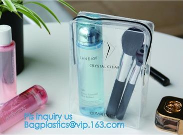 Cosmetic/ Makeup/ Toiletry Clear PVC Travel Wash Bag with handle, Cosmetic Gift Bags Tote Travel Makeup Bag for Zipper supplier