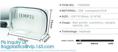 Promotion reusable clear printed transparent zipping storage cosmetic toiletry pvc makeup bag for travel make up, handle supplier