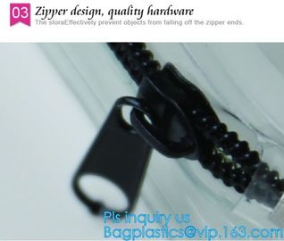 Promotion reusable clear printed transparent zipping storage cosmetic toiletry pvc makeup bag for travel make up, handle supplier