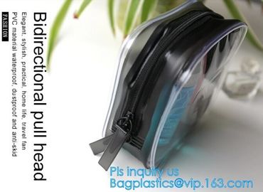 Promotion reusable clear printed transparent zipping storage cosmetic toiletry pvc makeup bag for travel make up, handle supplier
