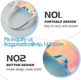 Summer Beach Bag Clear PVC Shoulder Bag new style, Fashion transparent jelly iridescent manufacturer clear shoulder purs supplier