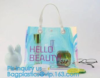 Summer Beach Bag Clear PVC Shoulder Bag new style, Fashion transparent jelly iridescent manufacturer clear shoulder purs supplier