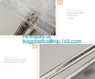 Custom Stadium Tote Bag Clear Shoulder PVC Bag with Zipper, pvc letter bucket bag clear transparent jelly shoulder tote supplier