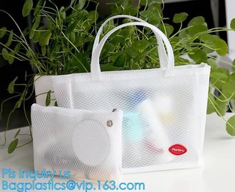 Women Mesh Shoulder Bag Handbag Travel Tote Beach Toiletry Storage Bag Case, Travel Beach Storage Handbag Mesh Tote Hand supplier