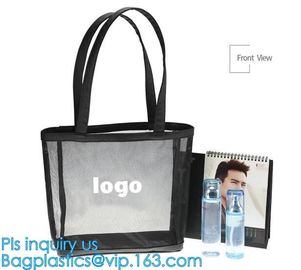 Mesh Beach Bag Shopping Bag Shoulder bag handbags, Mesh Beach Women Handbags, Mesh Tote Beach Bag Handbag With Large Poc supplier