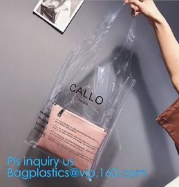 Shopping Bag pvc shoulder bag clear pvc beach bag, Cosmetic bag PVC Large Work Tote Purse Clear, Tote Bags Stripe PVC Be supplier