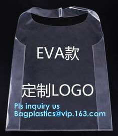 Transparent pvc handle plastic bag with logo, promotional clear tote pvc handle shopping bag pvc tote bag, underwear clo supplier