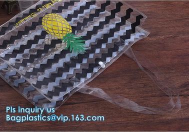 Waterproof Shoulder Bag With Cosmetic Bag, shoulder PU PVC transparent bag, Messenger Shoulder Transparent Beach PVC Zip supplier