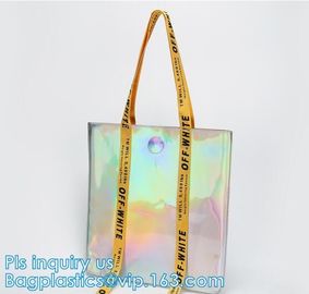 Handbag Shoulder Tote Makeup Bag, Summer Beach Clear PVC Shoulder Bag DIY Transparent Tote Bag, PVC Swim Shoulder Bag Pa supplier