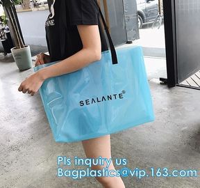 Promotional PVC Clear Beach Towel Bags, PVC reusable beach bag, Sand Bags Cosmetic Bag Handbag, Handle bag/pvc handle ba supplier