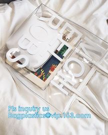 Handbag Organizer Shoulder Bag, beauty PVC beach tote bag, Beach Shoulder Bag with Small Cosmetic bag, make up eco iride supplier