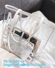 plastic makeup pouch PVC portable cosmetic bag, pvc tube handle bags,pvc clear plastic handle bags,pvc pipe handle bag supplier