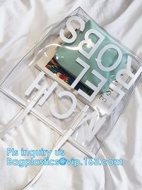 plastic makeup pouch PVC portable cosmetic bag, pvc tube handle bags,pvc clear plastic handle bags,pvc pipe handle bag supplier