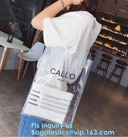Fashion Transparent Bag In Bag Shoulder Bag, OEM Beach bag, traveling bag pvc bag lady hand bag shopping bag hand bag wo supplier