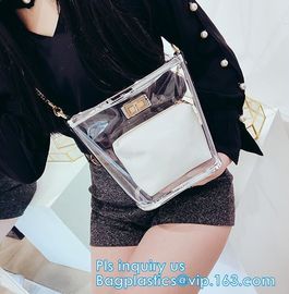 420D PVC Travel pouch shopping shoulder bag large capacity beach bag, handled PVC non-woven shopping bags, handle handy supplier
