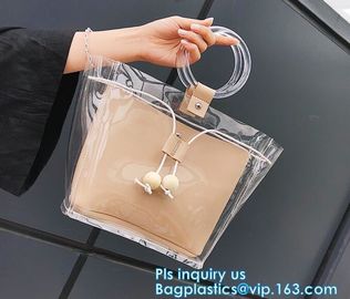 Beauty Flower Color PVC tote shopping bag, PVC Coating 600D Polyester Tote Bag Grocery Bag with Zipper Closing, handle supplier