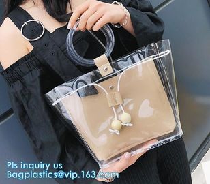 Beauty Flower Color PVC tote shopping bag, PVC Coating 600D Polyester Tote Bag Grocery Bag with Zipper Closing, handle supplier