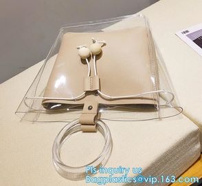 reusable eco friendly tote transparent pvc shopping bag, shopping cluth PVC beach bag with zipper, eco-freindly Promotio supplier