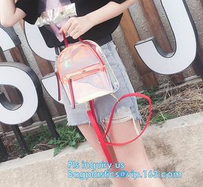 Promotion school waterproof pvc clear backpack for kids, transparent clear pvc backpack, Shoulder Straps Backpack PVC To supplier