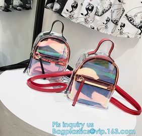 Promotion school waterproof pvc clear backpack for kids, transparent clear pvc backpack, Shoulder Straps Backpack PVC To supplier