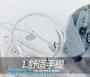 Promotional fashion soft pvc tote beach bag pvc handbag, handbag min min handbag for kids, Zipper Pocket Clear Beach Han supplier