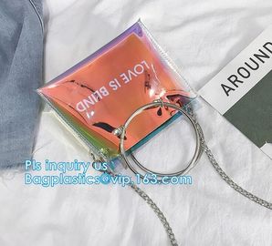 Fashion Women handbag Transparent PVC Clear Beach single shoulder bag,woman handbag, PVC handbag ladies women tote bag supplier