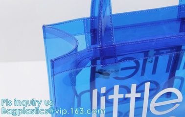 OEM service transparent handle recyclable pvc packing bag, Handle Carry Plastic Cooler Bag PVC Wine Bag, shopping bag wi supplier