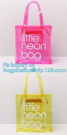 OEM service transparent handle recyclable pvc packing bag, Handle Carry Plastic Cooler Bag PVC Wine Bag, shopping bag wi supplier