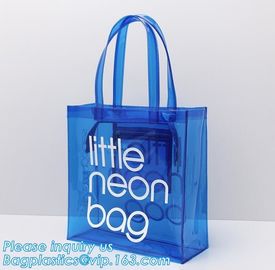 OEM service transparent handle recyclable pvc packing bag, Handle Carry Plastic Cooler Bag PVC Wine Bag, shopping bag wi supplier