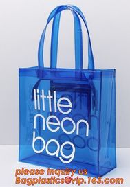 OEM service transparent handle recyclable pvc packing bag, Handle Carry Plastic Cooler Bag PVC Wine Bag, shopping bag wi supplier