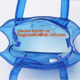 OEM service transparent handle recyclable pvc packing bag, Handle Carry Plastic Cooler Bag PVC Wine Bag, shopping bag wi supplier