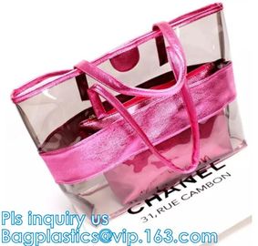 Shinning PVC Metal Chain Girls Fashion Mini Handbags, Fashionable Women PVC tote bags jelly candy handbag, tote shopper supplier