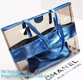 Shinning PVC Metal Chain Girls Fashion Mini Handbags, Fashionable Women PVC tote bags jelly candy handbag, tote shopper supplier