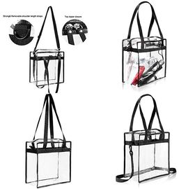promotion pvc handle bag, customised shopping bags fashion clear pvc zipper bags transparent, clear plastic zipper bag w supplier