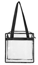 promotion pvc handle bag, customised shopping bags fashion clear pvc zipper bags transparent, clear plastic zipper bag w supplier