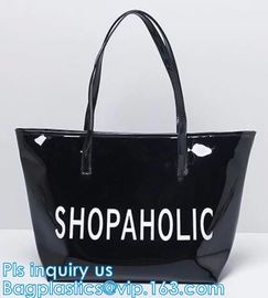 transparent plastic tote shopping pvc bag, Cosmetic Packaging Clear PVC Bag, Plastic Bags with Your Own Logo, shopper supplier