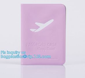 New Arrival Plastic PVC Passport cover, Fashion journey 3D PVC synthetic leather travel map passport cover, passport pac supplier