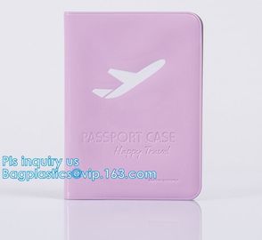 shinny promotion PVC Passport cover or Passport Case, PU and PVC grid card holder with zipper passport cover, Passport C supplier