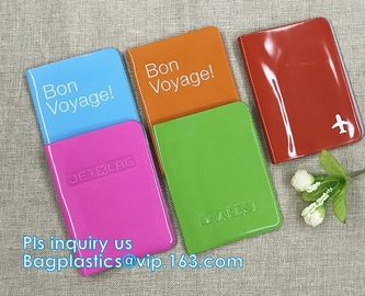 Promotional Customized color PVC travel Passport Cover, Ticket Holder Travel Plastic Pvc Passport Cover, Eco-friendly pv supplier