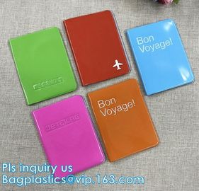 Promotional Customized color PVC travel Passport Cover, Ticket Holder Travel Plastic Pvc Passport Cover, Eco-friendly pv supplier